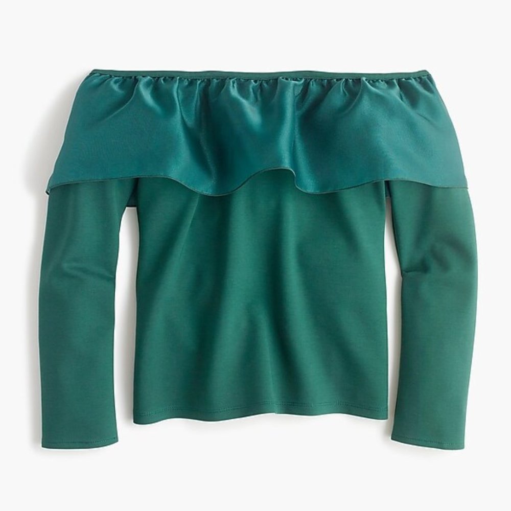 J.Crew Organza Ruffle Top, S
